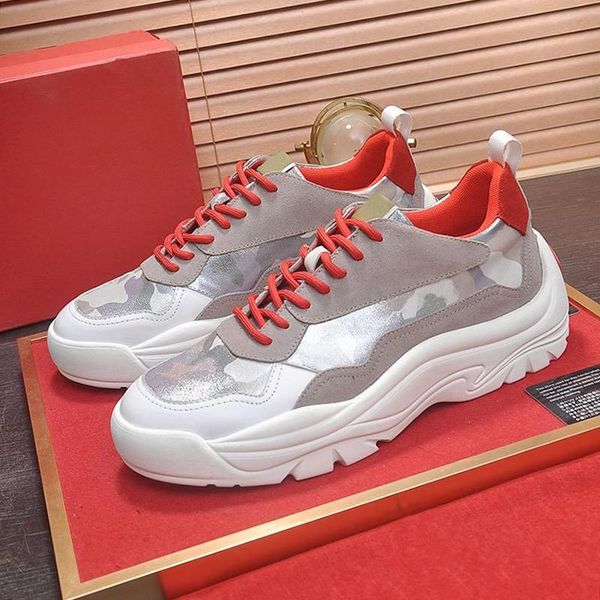 

gumboy calfskin sneaker men 's shoes zapatillas hombre sports footwears vintage luxury lace -up low type casual men s, Black