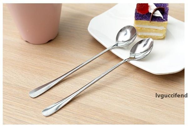 

stainless steel long handle spoon coffee latte ice cream soda sundae cocktail scoop ing