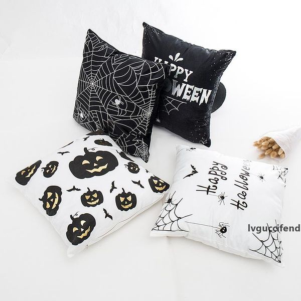 

halloween bronzing pillowcase pillows case cover home sofa car decorative xmas gifts home decorative without core 45*45cm wx9-857