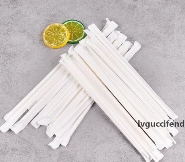 

individually paper wrapped paper straws solid plain white black brown party drinking restaurant coffee bar straw