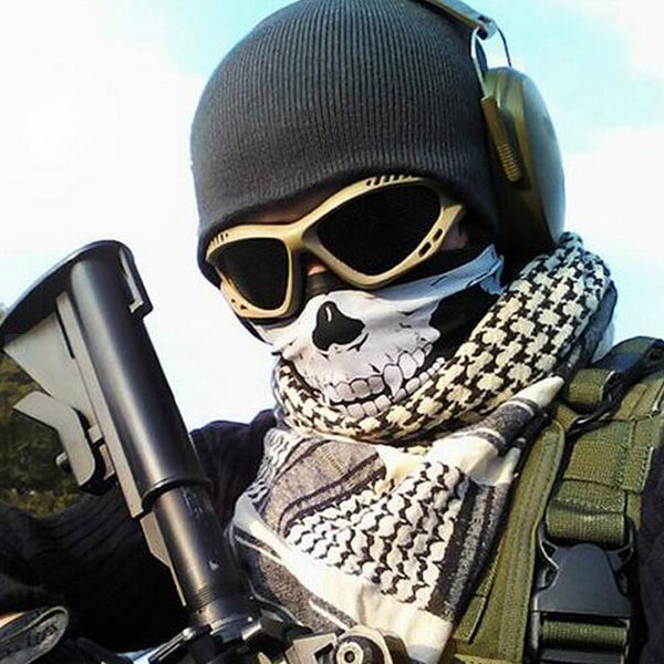 

мода размывы шарфа на открытом воздухе езды анти шарфы загрязнения маска маски череп влагоотведение бесшовного бандан руно шарф лицо, Black