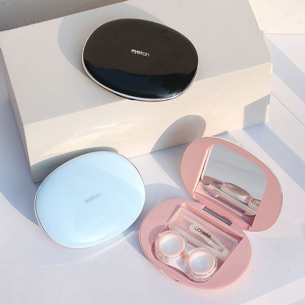 

невидимые очки ультра-тонкого булыжник простых очки хранение двойной пара тени ухода коробка хранения близорукого мидриаз окно, Blue