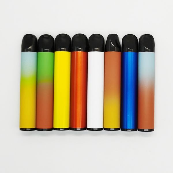 

Сшитые одноразовые устройства Vape авторучки Стартовых наборы 1.6ml Бобы 400mAh Батарея разряжена Одноразовый испаритель Ручка Ecigs Наборы 8 цветов