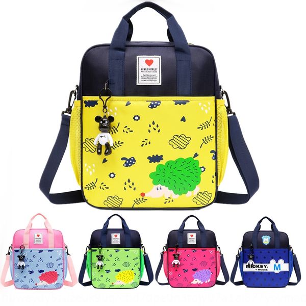 

2019 new pupil tutorial hand bag fashion contrast color tutorial bag for boys and girls multifunctional handbag