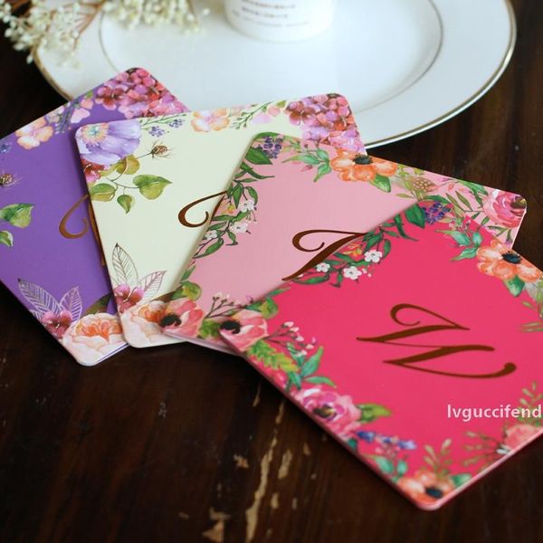 

pink red papery flower gilding wedding invitations square celebration invitation simple fashion portable greeting card 1 15mhd1