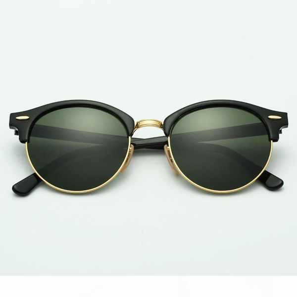 

fashion sunglasses mens women sunglasses new design round master model sun glasses des lunettes de soleil with original leather case package, White;black