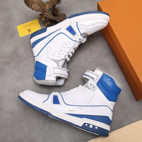 

casual shoes for men runner fashion footwear lace -up trainer sneaker mid -walking with box chaussures pour hommes mens shoes bottes hom, Black