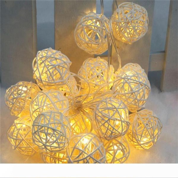 

christmas light rattan ball led string light 2.2m 20leds usb fairy light holiday for party wedding decoration garland
