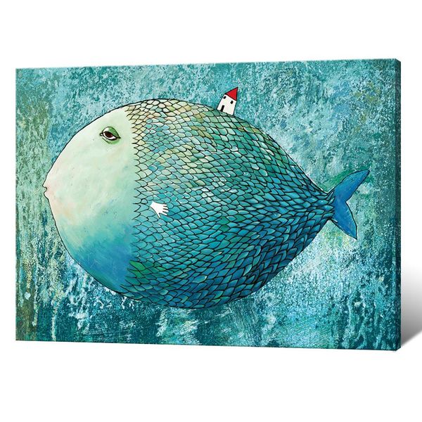 

Kids Room Wall Decor Cartoon Fish Canvas Paintings Nordic Style Posters and Print Wall Hanging Pictures