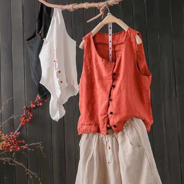 

o8kef лето 2020 нового жилета художественного похудение v-образный вырез без рукавов белья для женщин летнего 2020 нового пуловера жилет худ, Black;white