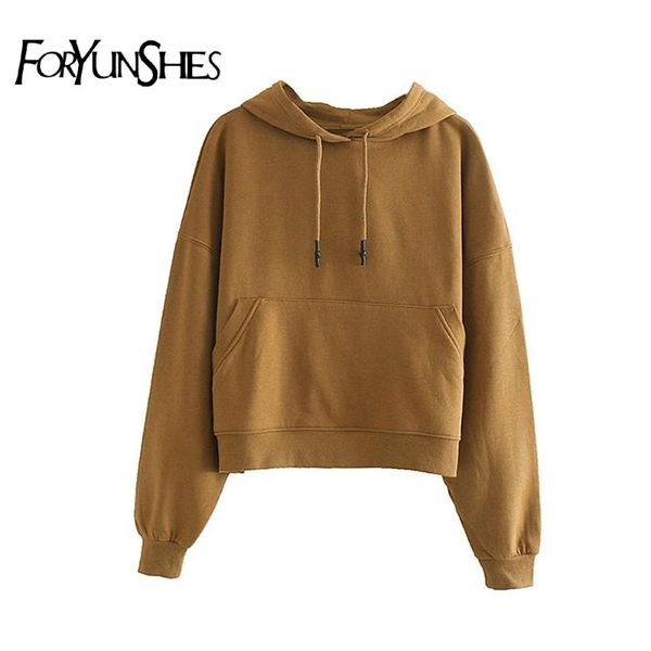 

women sweatshirt autumn solid casual long sleeve hooded pullovers sporty female hoodies lady loose streetwear 2020 fashion, Black