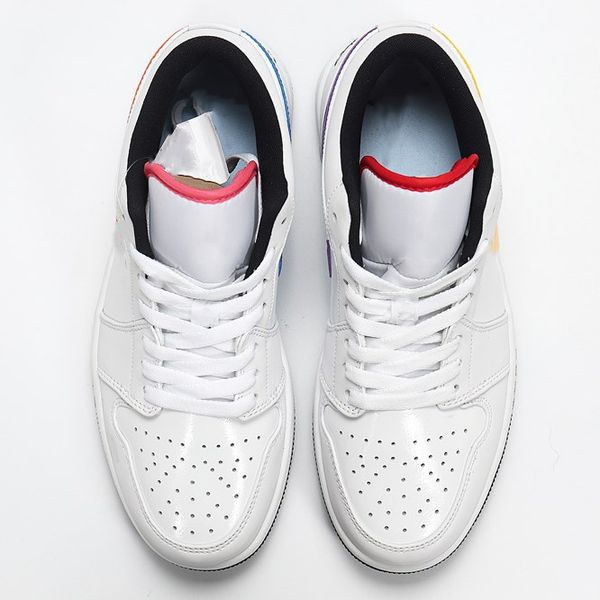 

jumpmen 1 low white multi color cw7009 100 with white multi color black schoenen size 36-47 comfortable casual shoes men women shoes