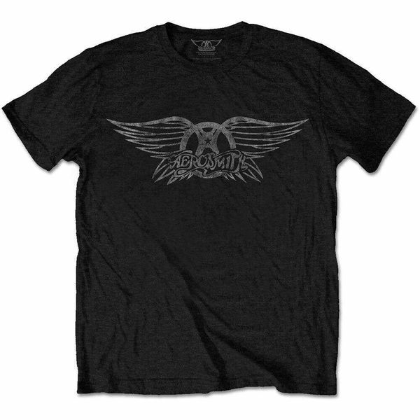 

aero vintage mens t shirt licensed band merch, Gray;blue