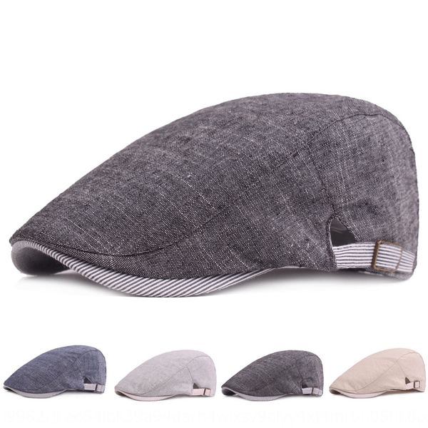 

men's cap cotton forward cap simple middle-aged beret women's beret and elderly sun hat female hat, Blue;gray