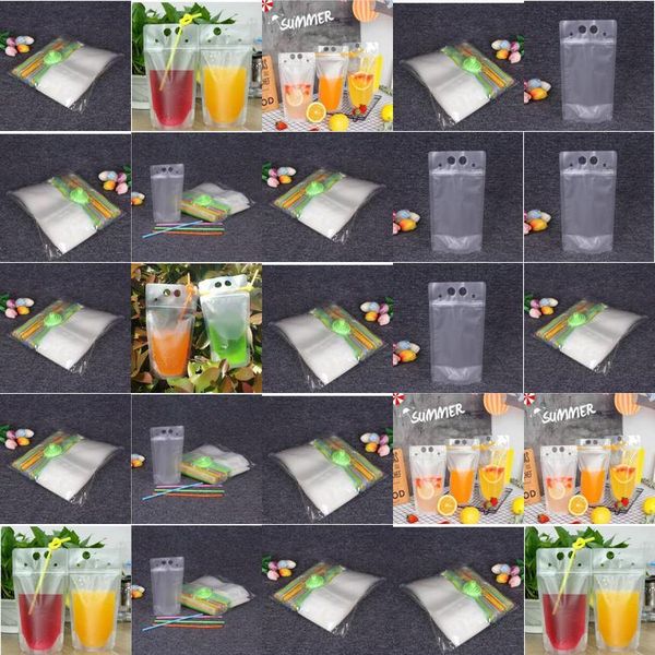 

new transparent self sealed plastic beverage bag drink milk coffee container drinking fruit juice bag food storage bag 500ml dhl bwkf l