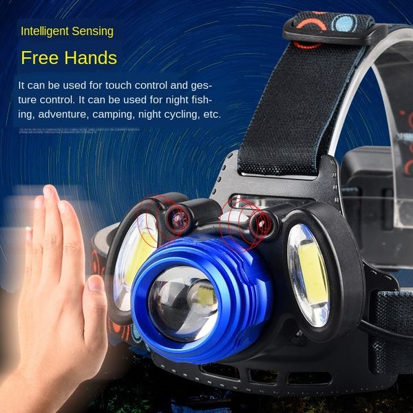

strong usb charging led waterproof induction outdoor t6 headlamp night fishing lamp ing strong headlight usb headlight headlamp