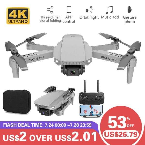 

e88 кладна 4k mini drone rc quadrocopter wifi fpv иѬокођголнй hd веѬоле воа камеѬ оѬ