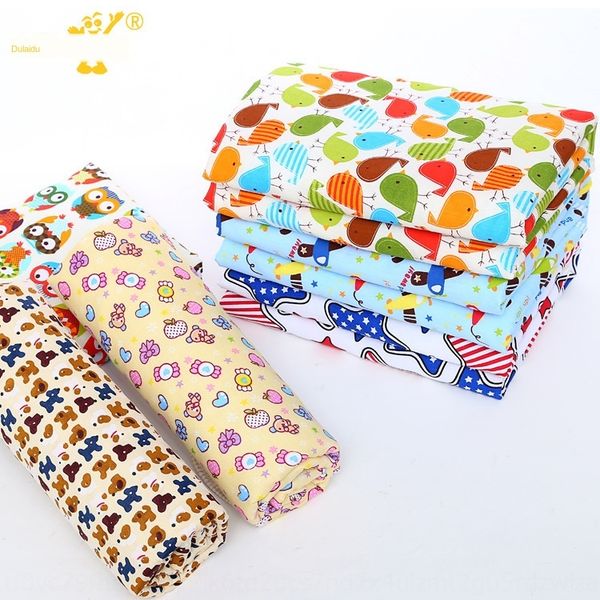 

2020 new product doodle play pure cotton cartoon baby pad3-layer quilted urine pad infant waterproof urine pad