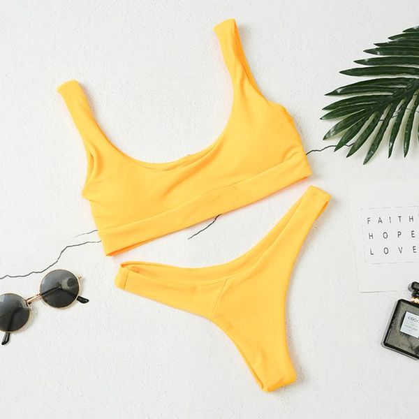 

tankini thong bikini women 2020 push up swimsuit solid swimwear female swimming suit for women brazilian bathing suit, White;black