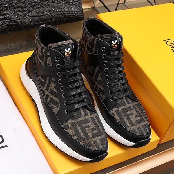 

new arrival mens shoes vintage designer outdoor walking footwears high lace -up plus size sports men boots scarpe da uomo di lusso, Black