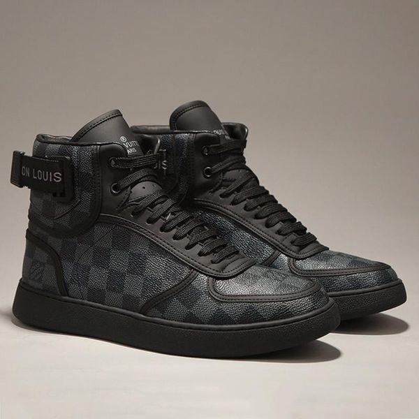 

new arrival rivoli sneaker boots mens shoes zapatillas hombre vintage outdoor walking plus size sneakers fashion lace -up luxury men boots, Black