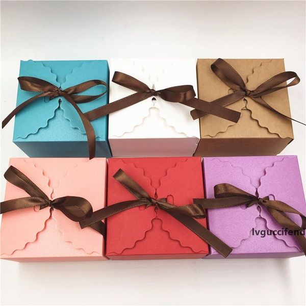 

30 pcs colour gift box kraft paper candy boxes for candy cake jewelry gift chocolate party packing boxes