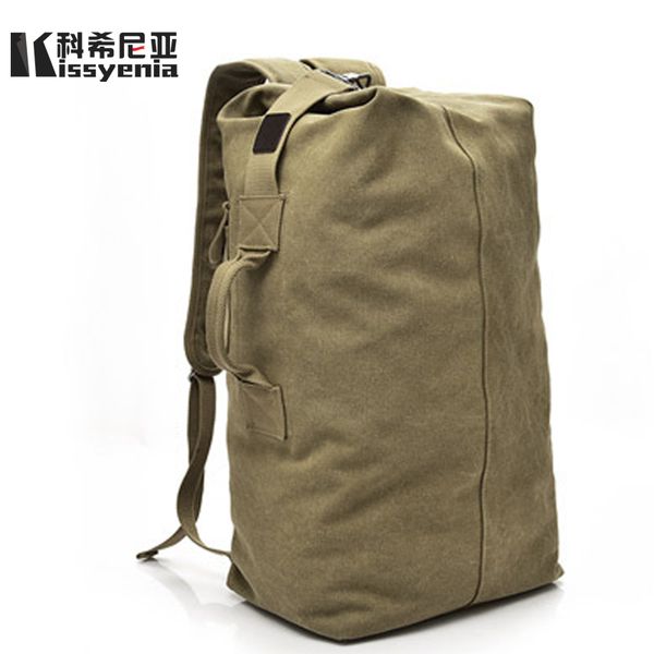 

kissyenia canvas travel duffle bag men military 55cm high capacity travel backpack handle luggage backpack overnight bags ks1020 cx200718