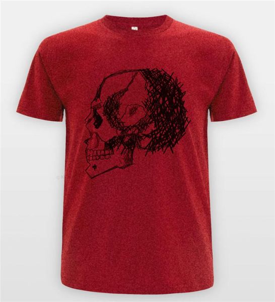 

skull illustration drawing emo band tee sketch bones t-shirt skater breathable tee shirt, White;black