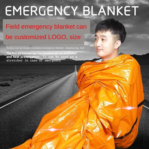 

maili outdoor light and easy to carry emergency sleeping bag emergency thermal insulation life-saving pe orange sleeping bag