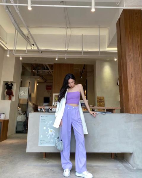 

2020 autumn new female casual long pants trouse 2 color ddxgz2, Black;white