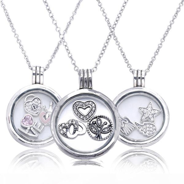 

petite memories authentic s925 silver necklace with floating locket petite with movable memory charms real silver necklace