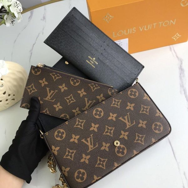 

drop ship fashion style womens leather chain crossbody bag card holder wallet purses clutches handbag luxury designer lady shoulder bags