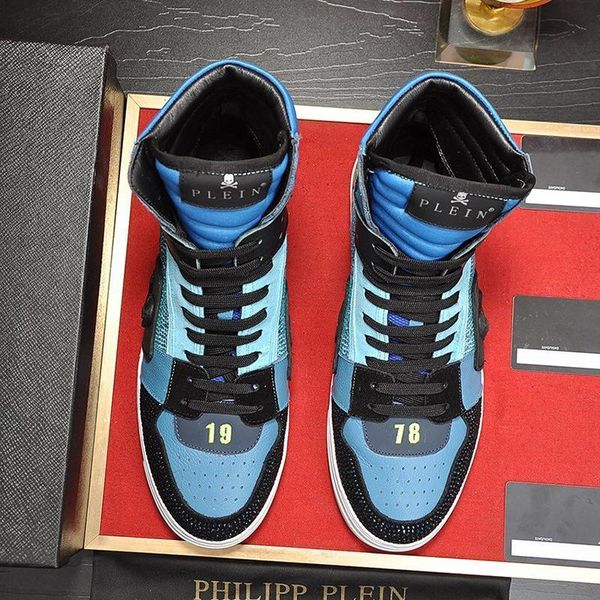 

phantom kick $hi -crystal sneakers men shoes drop ship fashion vintage shoes lightweight lace -up casual sports men boots scarpe da uomo, Black