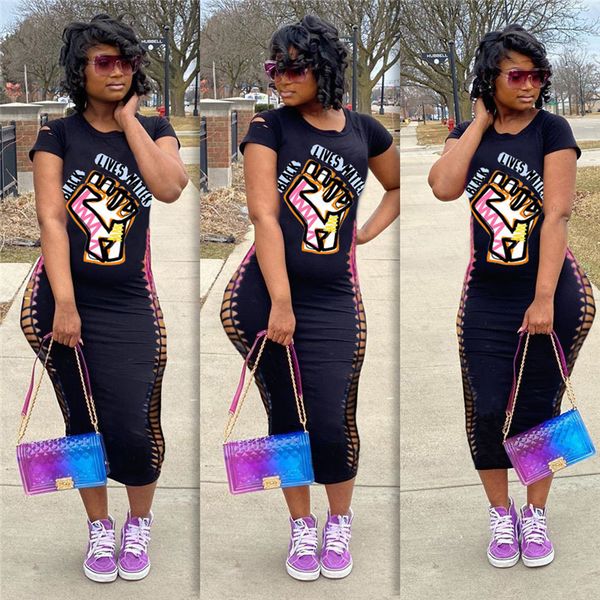 

black lives metter letter printed women summer dress bodycon sleeveless t shirt dress beach casual dresses clothing s-3xl 2020 d71401, Black;gray