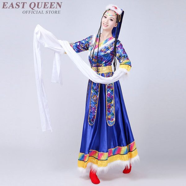 

wholesale tibetan dress chinese folk dance costumes clothing dress stage dance wear performance chinese costumes ff926, Black;red