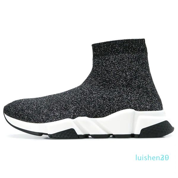 

wholesale 2020 designer sneakers speed trainer black red gypsophila triple black fashion sock casual shoes speed trainer runner l29