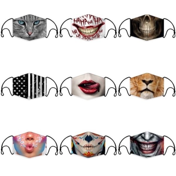 

3d cute design mask for s child cartoon face masks anti dust masks dustproof protective mask washable reusable sponge cloth masks#438