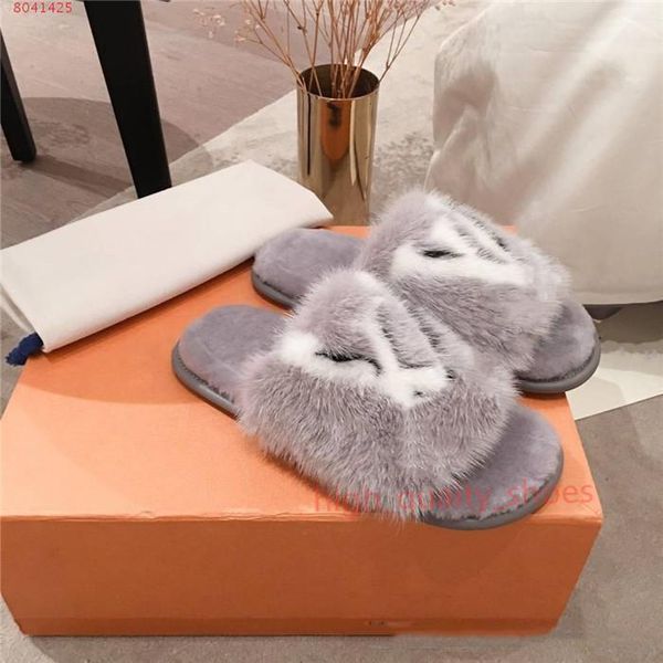 

limited edition full mink hair home and l slippers latest light and comfortable soles womens soft warm fur leather slippers xshfbcl, Black;grey