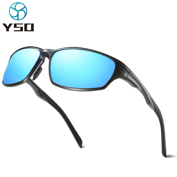 

yso 2020 men sunglasses aluminium mag frame uv400 for car driving sports glasses man fishing sunglasses 8419, White;black