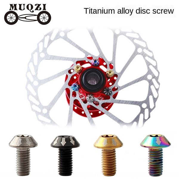 

muqzi mountain road dead folding titanium alloy disc screw m5 brake bicycle bicycle disc screw, Silver