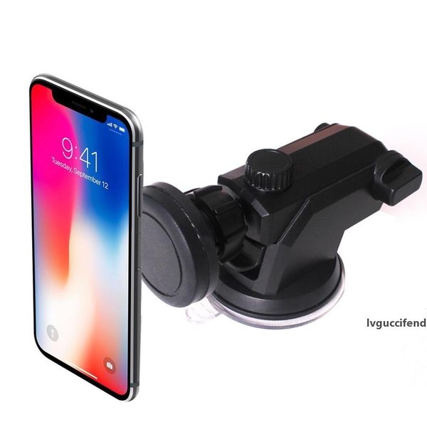 

universal magnetic car mount mobile phone stand holder for ip xs max samsung telescopic 360 rotation tablet mount