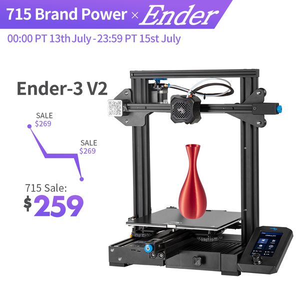

эндер-3 v2 3d принтер diy kit новое усовершенствованное self-разработала бесшумный межплатный creality 3d