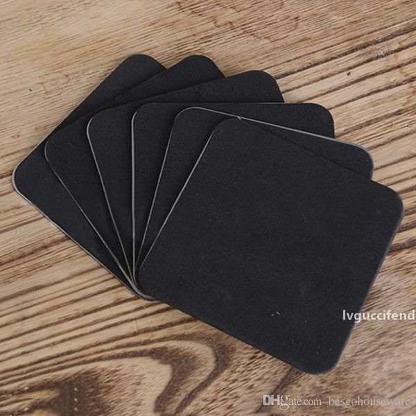 

square heat resistant table mat 6 in 1 stainless steel coaster non-slip tea coffee cup holder cushion placemat tableware pad bc bh1125