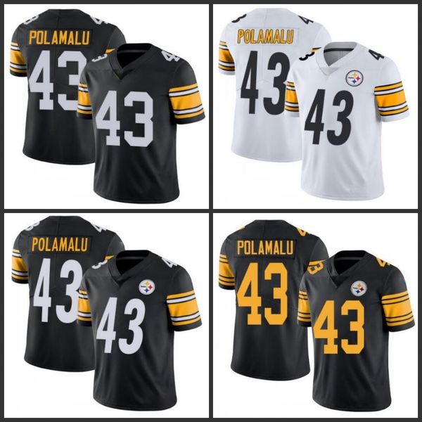 

pittsburgh steelers men #43 troy polamalu black men's women youth stitched nfl limited rush jersey, Black;red