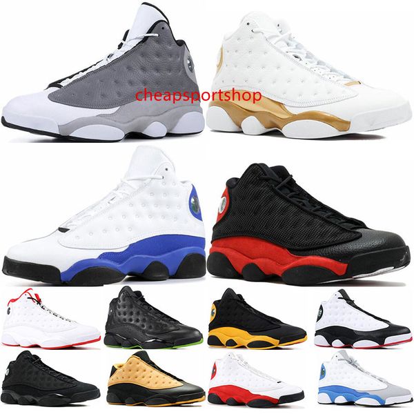 

mens basketball shoes 13s atmosphere grey chicago black cat bred he got game italy blue olive 13 trainers sports sneaker shoes size 7-13