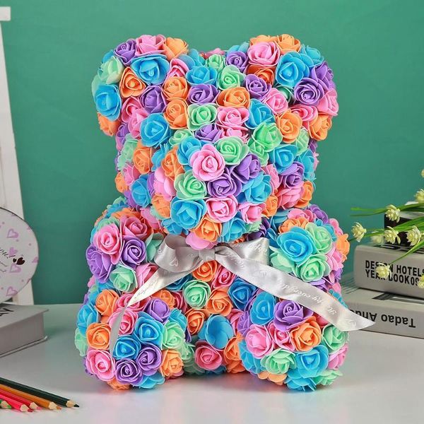 

decorative flowers & wreaths 2021 soap foam rose bear doll teddy panda love flower artificial for women birthday year valentines gift
