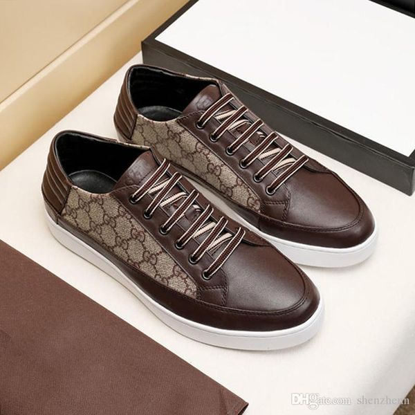 

роскошные мужская обувь повседневная мода с коробкой zapatos de hombre luxury style мужская обувь повседневная vintage scarpe da uomo обувь, Black