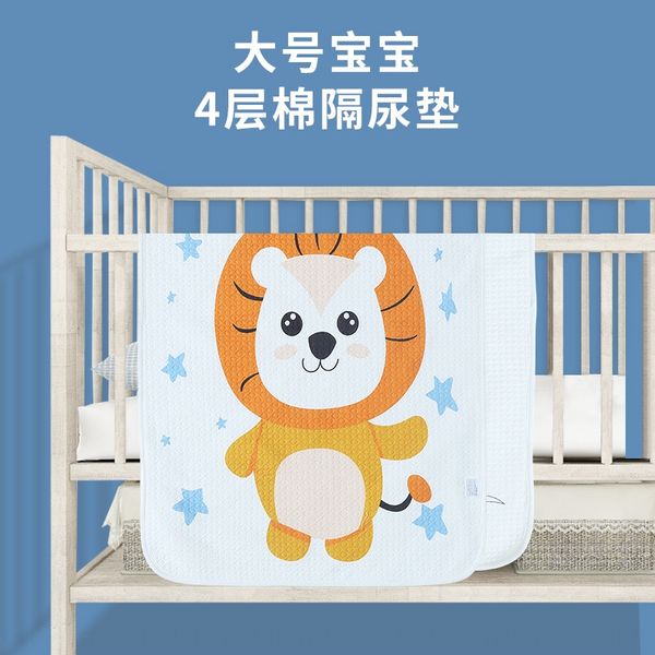 

4-слойный простыня хлопка пеленки младенца площадку негабаритной пеленки водонепроницаемый дышащий моющийся тетка коврик большой ребенок хло