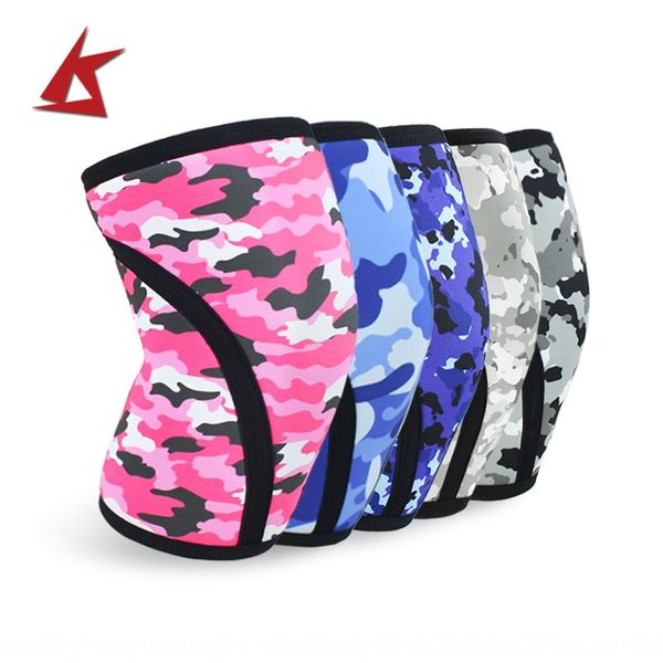 

0imdu thickened camouflage diving material sports hercules kneepad fitness squat outdoor hercules neoprene thickened camouflage diving mate, Black;gray