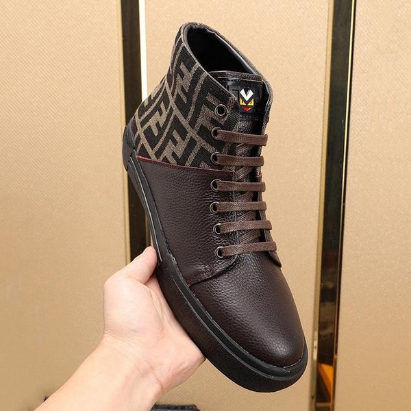 

fast delivery mens shoes outdoor walking chunky sneakers vintage lace -up luxury leather men boots calzado deportivo para hombr